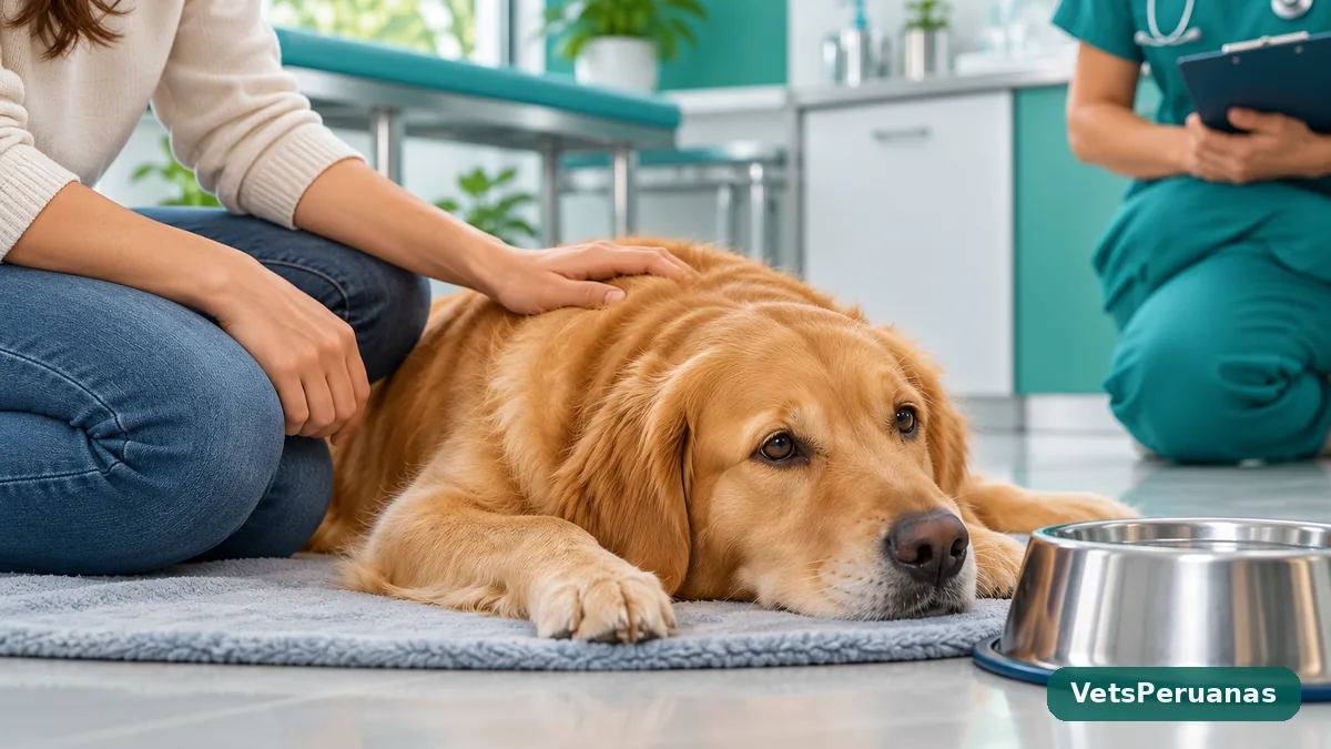 ¿Por qué mi perro vomita amarillo? Causas y señales de alarma